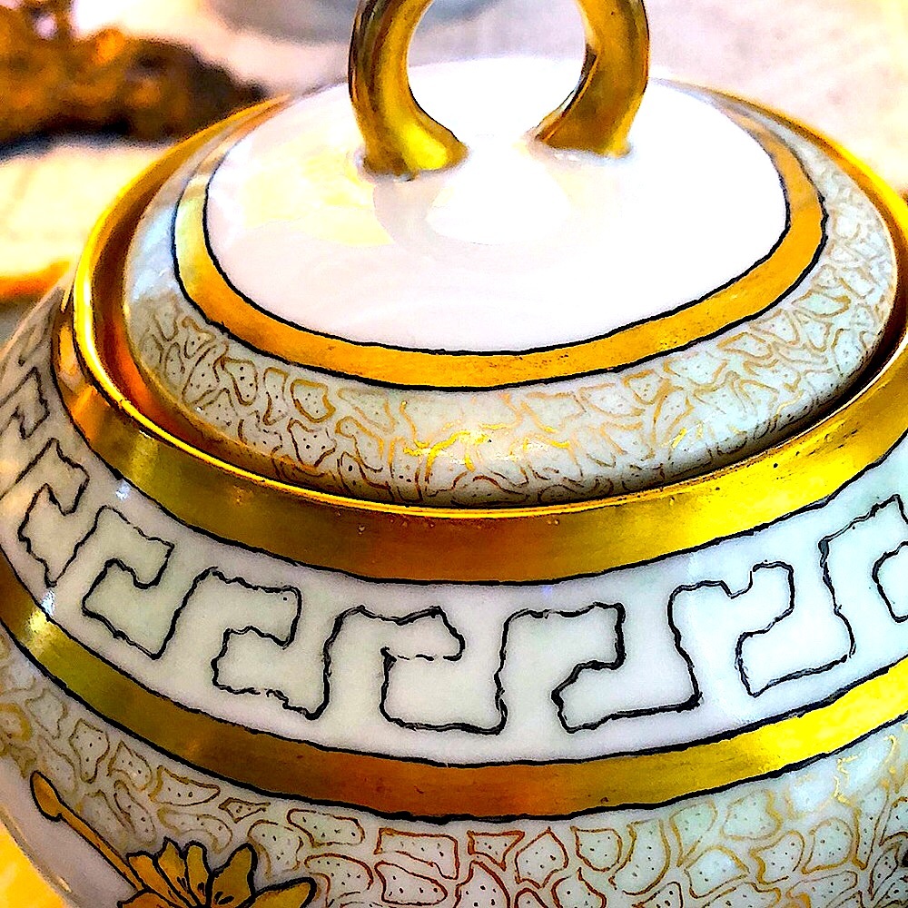 EUC- Antique French & German Hand-Painted Tea Set Pieces - Picture 4 of 16